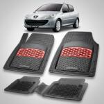 TeamCar Covorase Cauciuc tip Tavita Compatibile Peugeot 206 Plus Hatchback 5 usi, Red (CsRwPEq7wwqACag199)
