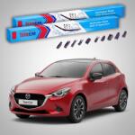 TeamCar Ștergătoare Mazda 2 DJ Facelift 2019-2023 | Set Față Flat Premium - TeamCar® (TC-MZ2DJFL19550425FP)