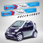 TeamCar Ștergătoare Smart Fortwo Cabrio 450 2001-2004 | Set Față Flat Premium - TeamCar® (ST450CAB530530FP)