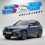 TeamCar Ștergătoare BMW X3 (G01) 2017-prezent | Set Față Flat Premium - TeamCar® (TC-X3G01-6550FLP)