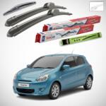 TeamCar Ștergătoare Mitsubishi Mirage, Space Star 2012+ | Set Față și Spate Flat - TeamCar® (TC-MIRAGEFS-300FL)