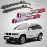 TeamCar Ștergătoare BMW X5 (E53) Non-Facelift 1999-2002 | Set Față Flat - TeamCar® (TC-X5E53NF-6055FL)