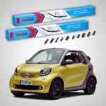 TeamCar Ștergătoare Smart Fortwo Cabrio 453 2015-2021 | Set Față Flat Premium - TeamCar® (ST453C500350FP)