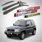 TeamCar Ștergătoare Mitsubishi Pajero Pinin (H6_W, H7_W) 2000-2007 | Set Față și Spate Flat - TeamCar® (TC-PININFS-FL)