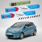 TeamCar Ștergătoare Mitsubishi Mirage, Space Star 2012+ | Set Față și Spate Flat Premium - TeamCar® (TC-MIRAGEFS300FLP)