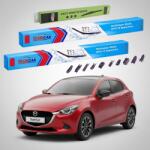 TeamCar Ștergătoare Mazda 2 DJ Facelift 2019-2023 | Set Față și Spate Flat Premium - TeamCar® (TC-MZ2DJFL19550425330FP)