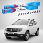 TeamCar Ștergătoare Dacia Duster I HS Faza 2 2013-2016 | Set Față Flat Premium - TeamCar® (TC-DUSTERI-F2-600450FLP)