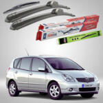 TeamCar Ștergătoare Toyota Corolla Verso E12 MPV 2002-2004 | Set Față și Spate Flat - TeamCar® (TC-CORVE12-654035FL)