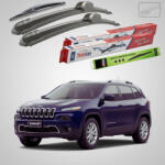 TeamCar Ștergătoare Jeep Cherokee KL 2014-prezent | Set Față și Spate Flat - TeamCar® (TC-JEEPKL-650350FL)