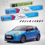 TeamCar Ștergătoare Citroën DS 3 A55 Hatchback 2015-prezent | Set Față+Spate Flat Premium - TeamCar® (TCDS3A55600400290FLP)