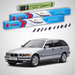 TeamCar Ștergătoare BMW Seria 3 Touring (E36) 1995-1999 | Set Față și Spate Flat Premium - TeamCar® (TC-3E36TOUS-5250FLP)