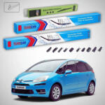 TeamCar Ștergătoare Citroën C4 Picasso Gen 1 (UD) MPV 2007-2008 | Set Față și Spate Flat Premium - TeamCar® (TC-C4PIC1-800750350FLP)
