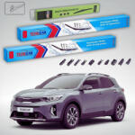 TeamCar Ștergătoare Kia Stonic YB SUV 2017-prezent | Set Față și Spate Flat Premium - TeamCar® (TC-STONIC-654028FP)