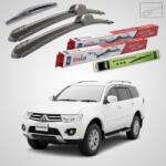 TeamCar Ștergătoare Mitsubishi Pajero Sport II (KH/KG) 2008-2016 | Set Față și Spate Flat - TeamCar® (TC-PAJSPT2FS-FL)