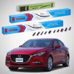 TeamCar Ștergătoare Mazda 3 BM 2013-2016 | Set Față și Spate Flat Premium - TeamCar® (TC-MZ3BM13FSFP)