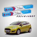 TeamCar Ștergătoare Ford Fiesta Gen VI Facelift Hatchback 2012-prezent | Set Față Flat Premium - TeamCar® (TC-FORD3VV)