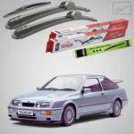 TeamCar Ștergătoare Ford Sierra RS Cosworth Sedan 1987-1990 | Set Față și Spate Flat - TeamCar® (TC-SIERRACOSW500500325FLS)