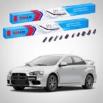 TeamCar Ștergătoare Mitsubishi Lancer Sedan (CY), EVO X 2008-2017 | Set Față Flat Premium - TeamCar® (TC-LANCCY-6004FLP)