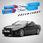 TeamCar Ștergătoare BMW Seria 3 Cabriolet (E93) Facelift 2009-2013 | Set Față Flat Premium - TeamCar® (TC-E93L-600450FLP)