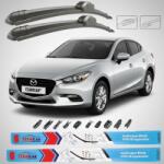 TeamCar Ștergătoare Mazda 3 BN Facelift Sedan 2016-2019 | Set Față Flat Premium - TeamCar® (TC-MZ3BNFLS16FP)