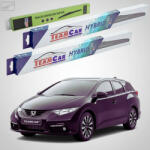 TeamCar Ștergătoare Honda Civic Tourer IX MK Estate 2014-prezent | Set Față și Spate Hibrid - TeamCar® (TC-CIVICMK650450300HB)
