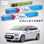 TeamCar Ștergătoare Citroën C4 Grand Picasso Gen II (B78) 2013-prezent | Set Față și Spate Flat Premium - TeamCar® (TC-C4GP2B800750280FLP)