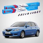 TeamCar Stergatoare Mazda 3 BK Hatchback 2003-2006 Set Fata Flat Premium TeamCar (TC-MZ3BKHB03FP)