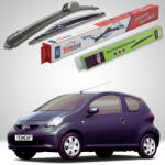 TeamCar Ștergătoare Toyota Aygo B10 Hatchback 2005-2014 | Set Față și Spate Flat - TeamCar® (TC-AYGOB10-65030FL)