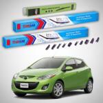 TeamCar Ștergătoare Mazda 2 DE Facelift 2010-2014 5 uși | Set Față și Spate Flat Premium - TeamCar® (TC-MZ2DEFL105U600350330FP)