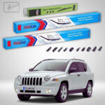 TeamCar® Ștergătoare Jeep Compass MK 2006-prezent | Set Față și Spate Flat Premium - TeamCar® (TC-JEEPMK-550275FLP)