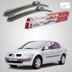 TeamCar Ștergătoare Renault Megane II Sedan 2002-2006 | Set Față Flat - TeamCar® (TC-MEGA2S1-6045FL)