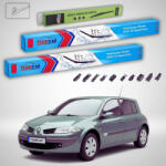 TeamCar Ștergătoare Renault Megane II Hatchback 2006-2008 | Set Față și Spate Flat Premium - TeamCar® (TC-MEGA2H2-604523FLP)