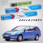 TeamCar Ștergătoare Ford Focus Gen I DNW Estate 1999-2004 | Set Față și Spate Flat Premium - TeamCar® (TC-FOCUSDNWEST550475280FP)