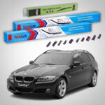 TeamCar Ștergătoare BMW Seria 3 Touring (E91) Facelift 2009-2013 | Set Față și Spate Flat Premium - TeamCar® (TC-E91L-600450350FLP)