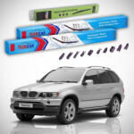 TeamCar Ștergătoare BMW X5 (E53) Facelift 2002-2006 | Set Față și Spate Flat Premium - TeamCar® (TC-X5E53FL-605540FLP)
