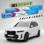 TeamCar Ștergătoare BMW X5 M (F95) 2018-prezent | Set Față și Spate Flat Premium - TeamCar® (TC-X5MF95-655028FLP)