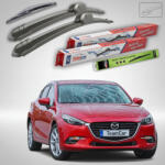 TeamCar Ștergătoare Mazda 3 BN Facelift 2016-2019 | Set Față și Spate Flat - TeamCar® (TC-MZ3BNFL16FSF)