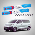 TeamCar Ștergătoare Citroën Jumpy III V_ 2016-prezent 2-Doors | Set Față Flat Premium - TeamCar® (TC-JMPY3-6550FLP2D)
