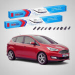 TeamCar Ștergătoare Ford Grand C-Max Gen II MPV 2015-prezent | Set Față Flat Premium - TeamCar® (TC-FORDHGFQ)