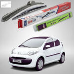 TeamCar Ștergătoare Citroën C1 Gen I B0 Hatchback 2005-2014 | Ștergător Față și Spate Flat - TeamCar® (TC-C1B0650300FL)