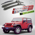 TeamCar Ștergătoare Jeep Wrangler JK 2007-2018 | Set Față și Spate Flat - TeamCar® (TC-JWJK375375350FL)