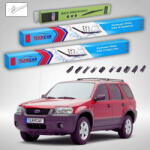 TeamCar Ștergătoare Ford Maverick Gen II SUV 2000-2007 | Set Față și Spate Flat Premium - TeamCar® (TC-MAVGENII475475280FP3)