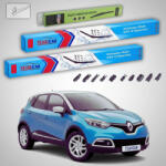 TeamCar Ștergătoare Renault Captur I SUV 2013-2016 | Set Față și Spate Flat Premium - TeamCar® (TC-CAPTUR1-653530FP)