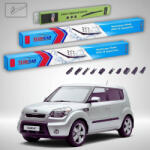 TeamCar Ștergătoare Kia Soul I AM Hatchback 2008-2014 | Set Față și Spate Flat Premium - TeamCar® (TC-SOULI-605028FP)