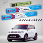 TeamCar Ștergătoare Kia Soul II PS Hatchback 2014-2018 | Set Față și Spate Flat Premium - TeamCar® (TC-SOULII-605028FP)