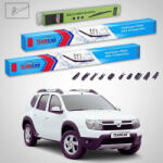 TeamCar Ștergătoare Dacia Duster I SUV 2011-2014 | Set Față și Spate Flat Premium - TeamCar® (TC-DUST1A-505035FLP)