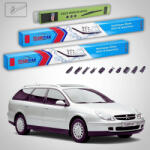 TeamCar Ștergătoare Citroën C5 Break Gen 1 (DE) Estate 2001-2003 | Set Față și Spate Flat Premium - TeamCar® (TC-C5DE1-65045290FLP)