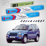 TeamCar Ștergătoare Jeep Cherokee KJ 2001-2007 | Set Față și Spate Flat Premium - TeamCar® (TC-JEEPKJ-475275FLP)