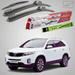 TeamCar Ștergătoare Kia Sorento II XM SUV 2009-2015 | Set Față și Spate Flat - TeamCar® (TC-SORENTOII-60502FL)
