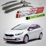 TeamCar Ștergătoare Kia Ceed II SW JD 2012-prezent | Set Față și Spate Flat - TeamCar® (TC-C2SW-653530FL)